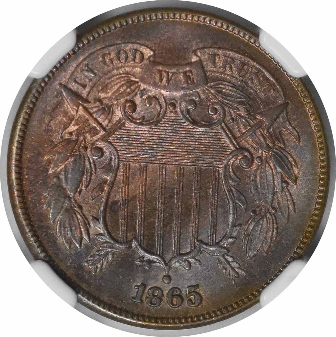 Two Cent Piece MS66+ RB NGC - 2