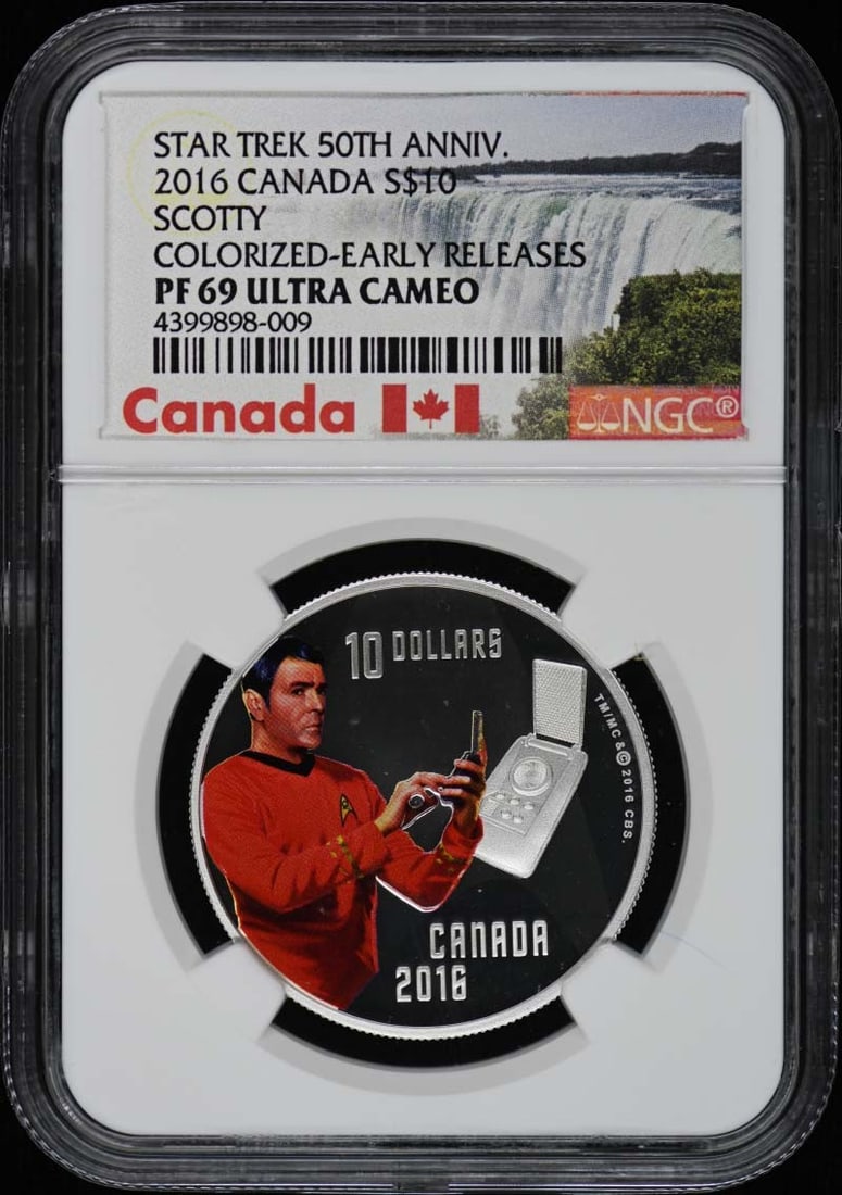 2016 CANADA SCOTTY EARLY RELEASES S$10 NGC PR69DCAM: 2016 CANADA SCOTTY EARLY RELEASES S$10 NGC PR69DCAM The 2016 Canada Scotty Early Releases $10 coin features a PR69DCAM grade from the NGC, indicating a high level of quality and detail. This uncircula