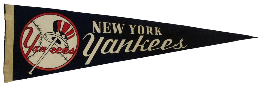 Vintage 1950's New York Yankees Felt Pennant 8x26 208201 (1 of 1)