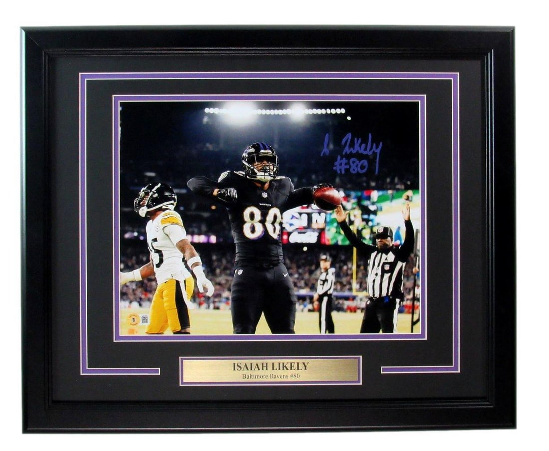 Likely 11x14 framed Ravens autographed photo by Isaiah Beckett 184988: Likely 11x14 framed Ravens autographed photo by Isaiah Beckett 184988 Item Specifics: Original/Reprint: Original Product: Photo Sport: Football Team: Baltimore Ravens League: NFL Signed: YES Product