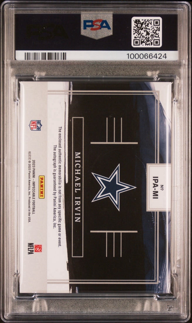 IMPECCABLE MICHAEL IRVIN #IPAMI IMMENSE PATCH AUTO 25 PSA 9 AUTO - 2