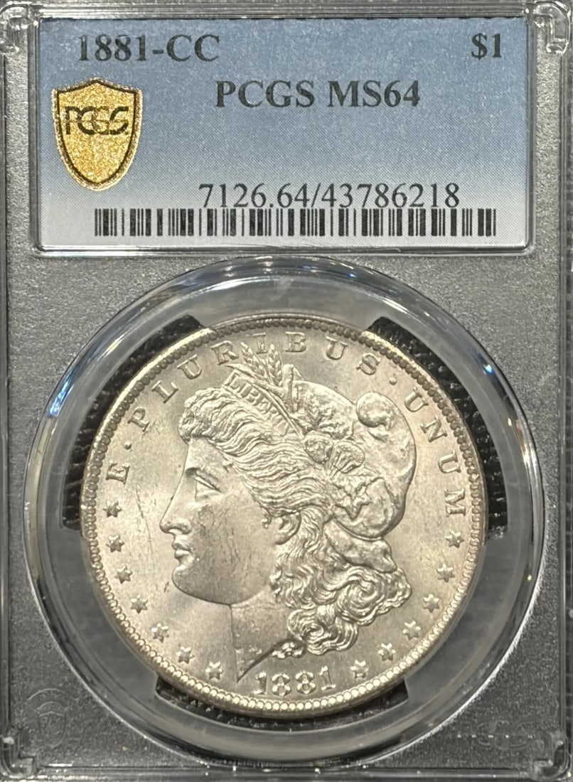 MORGAN DOLLAR 1881 CC PCGS MS64 (1 of 3)