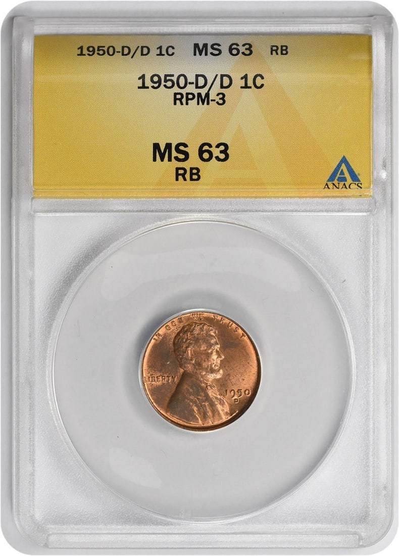 MS63RB Horiz D RPM Lincoln Cent 1950-D: MS63RB Horiz D RPM Lincoln Cent 1950-D MS63RB Horiz D RPM Lincoln Cent 1950-D features a striking design by Victor David Brenner, with its classic wheat stalks and iconic profile of Abraham Lincoln.