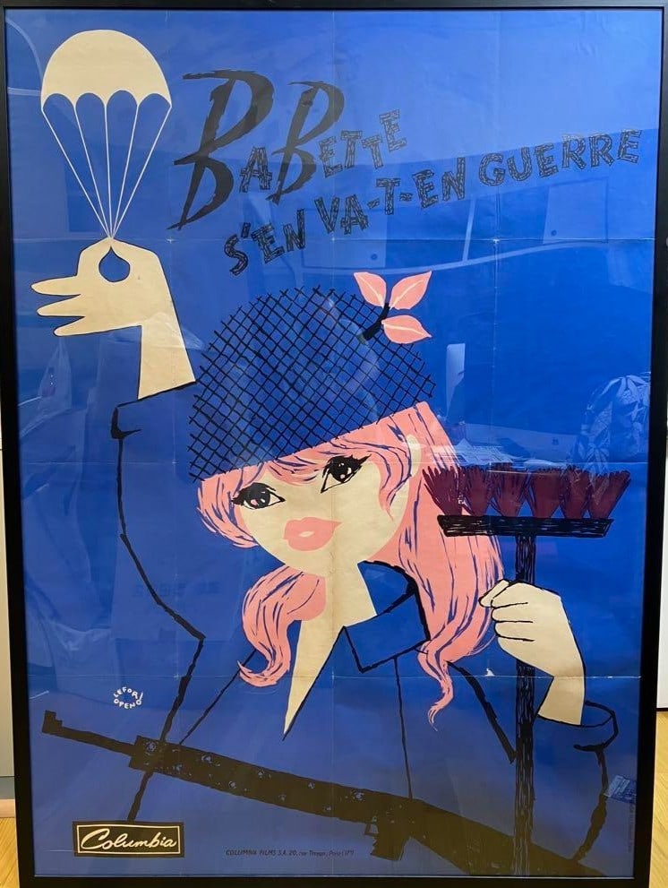 1959 Lefor Openo Brigitte Bardot "Babette sen va-t-en guerre" Original Poster: 1959 Lefor Openo Brigitte Bardot "Babette sen va-t-en guerre" Original Poster Item Specifics: Artist: Lefor Openo Signed: No Size: Large Material: Paper Original/Licensed Reprint: Original Framing: