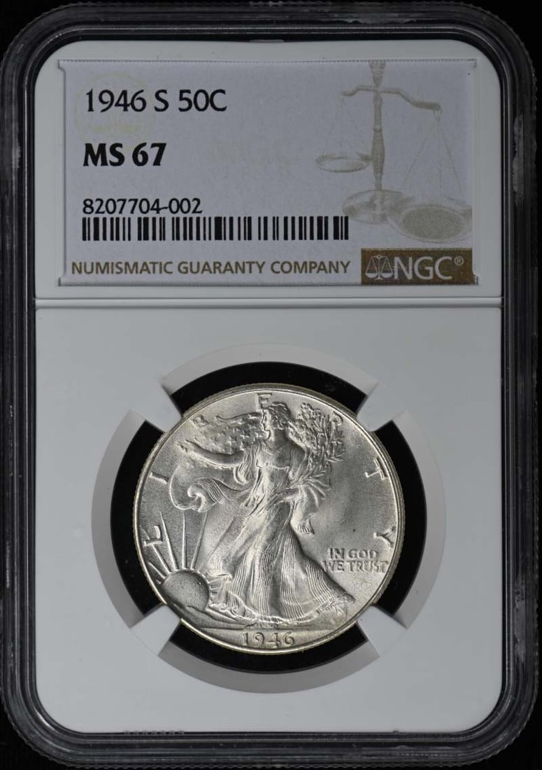Walking Liberty Half Dollar 50C NGC MS67 (1 of 2)