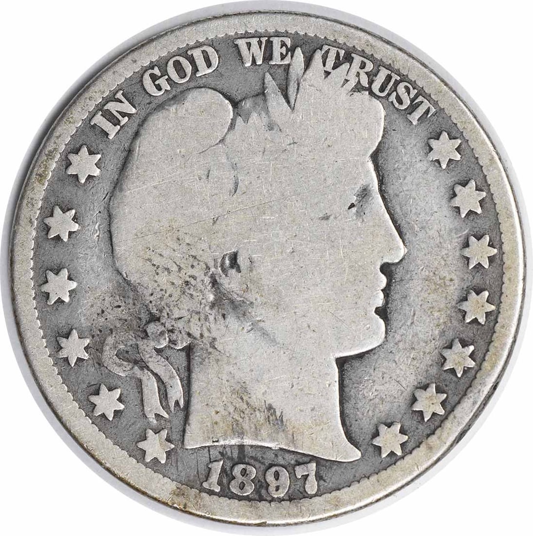 1897-O Barber Silver Half Dollar G Uncertified: 1897-O Barber Silver Half Dollar G Uncertified The 1897-O Barber Silver Half Dollar G Uncertified boasts an impressive history, with over 632,000 coins minted in New Orleans. This circulated coin