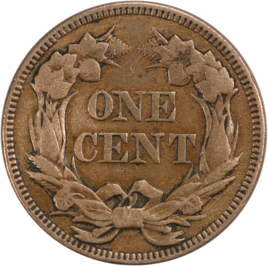 Eagle Cent Flying 1857 Uncertified - 2