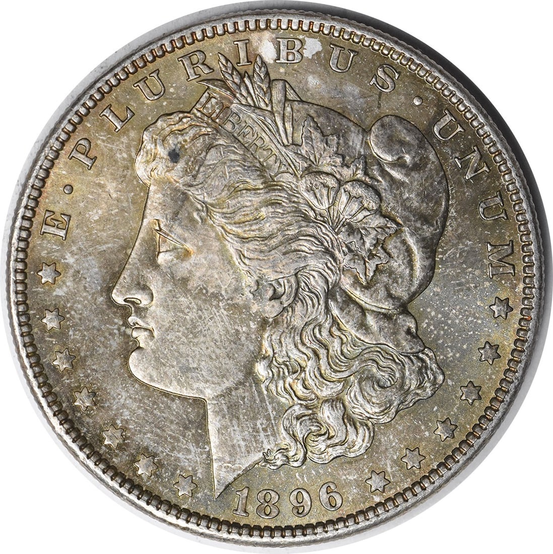 1896 Morgan Silver Dollar Choice BU Toned Uncertified (1 of 2)