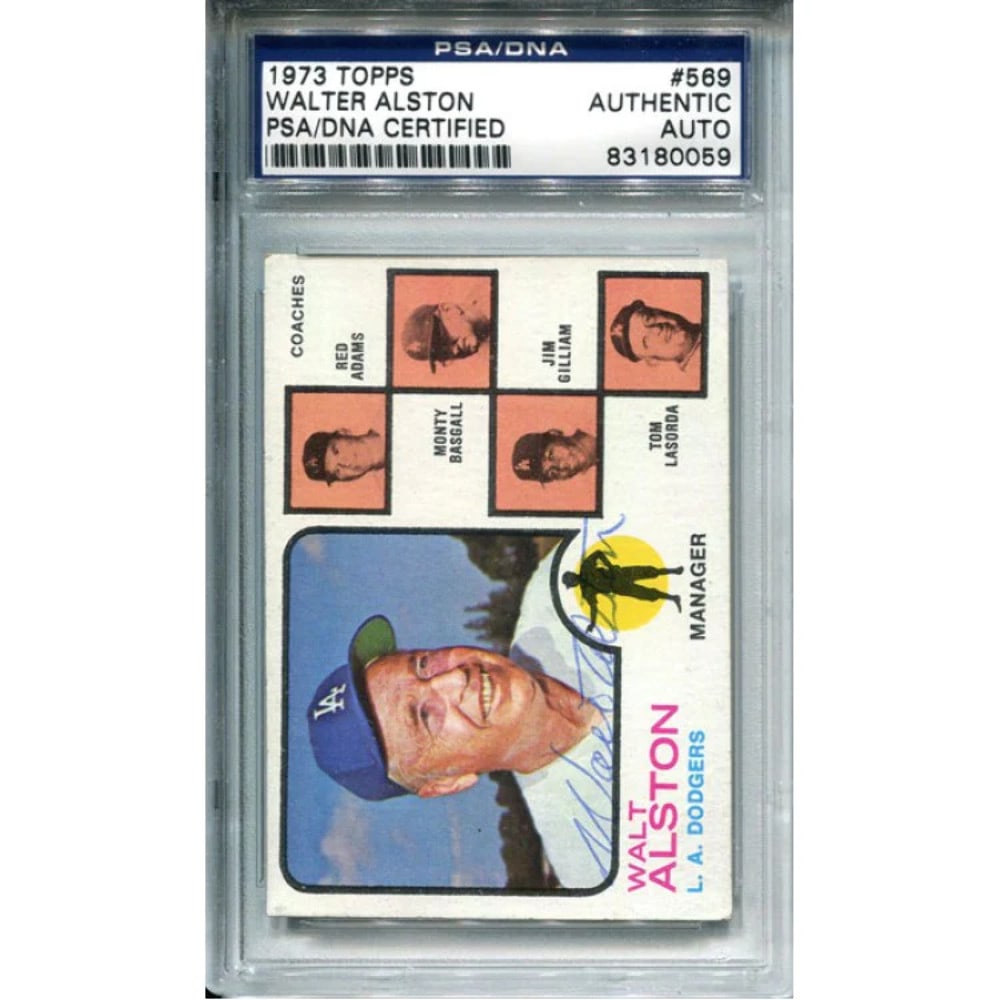 Walt Alston Autographed 1973 Topps Card (1 of 1)