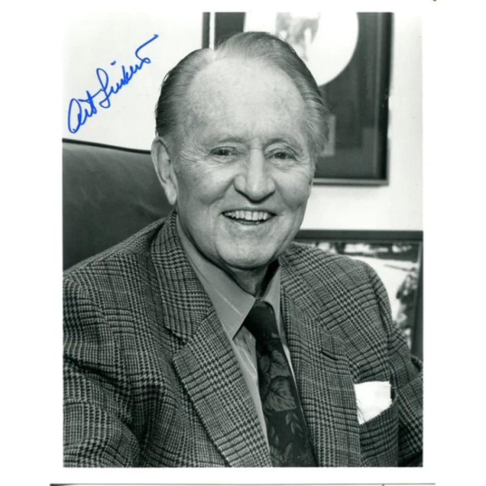 Linkletter Autographed Art Photo 8x10: Linkletter Autographed Art Photo 8x10 Art Linkletter's signature adds a touch of nostalgia to this 8x10 photo, capturing a moment in time for collectors and fans alike. The black and white image bears