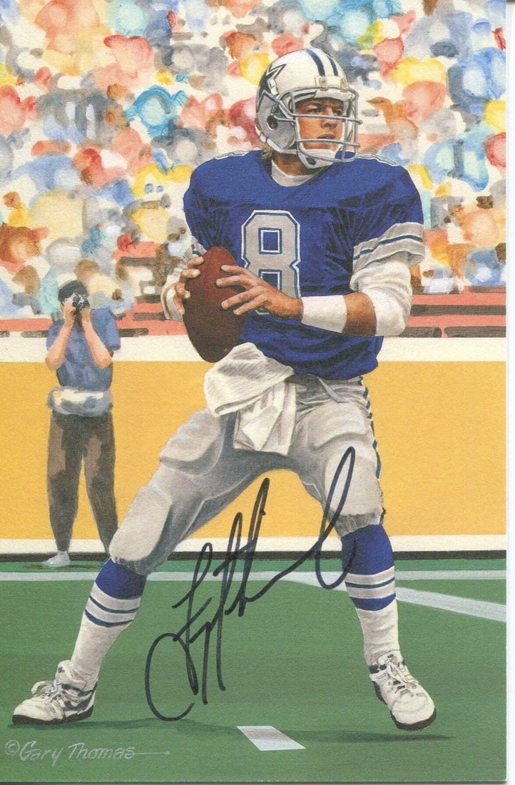 Troy Aikman 1st Day Cover Envelope (JSA): Troy Aikman 1st Day Cover Envelope (JSA) Item Specifics: Brand: James Spence Authentication (JSA) Troy Aikman signed across the front of the card in black sharpie .Autograph is authenticated by James