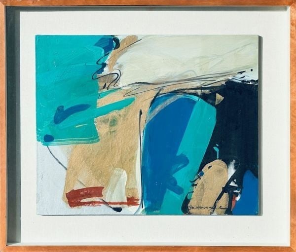 Large Abstract Oil Painting Signed CHO Moon Ja Korean Modern Art Canvas Expressi (1 of 9)