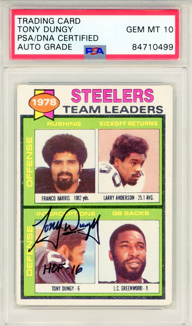 Tony Dungy "HOF 16" Autographed 1979 Topps Card #19 (PSA Auto GEM MT 10) (1 of 2)