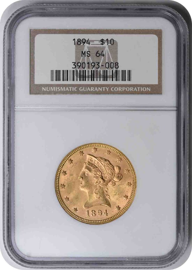1894 $10 Gold Liberty Head MS64 NGC (1 of 3)