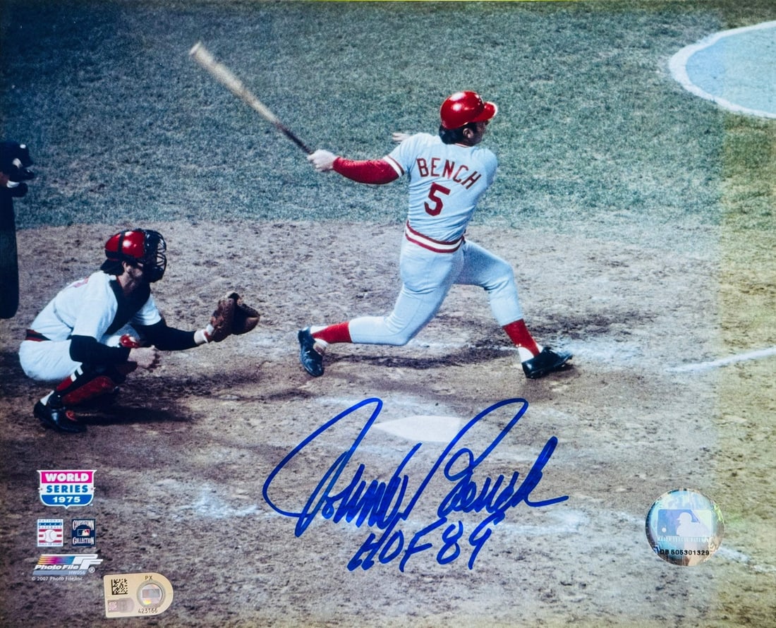Johnny Bench Autographed 8x10 Baseball Photo (MLB) (1 of 1)