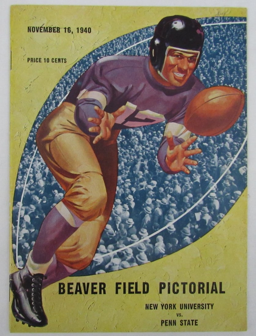 1940 Penn State Nittany Lions vs New York Univ. College Football Program 137535 (1 of 4)