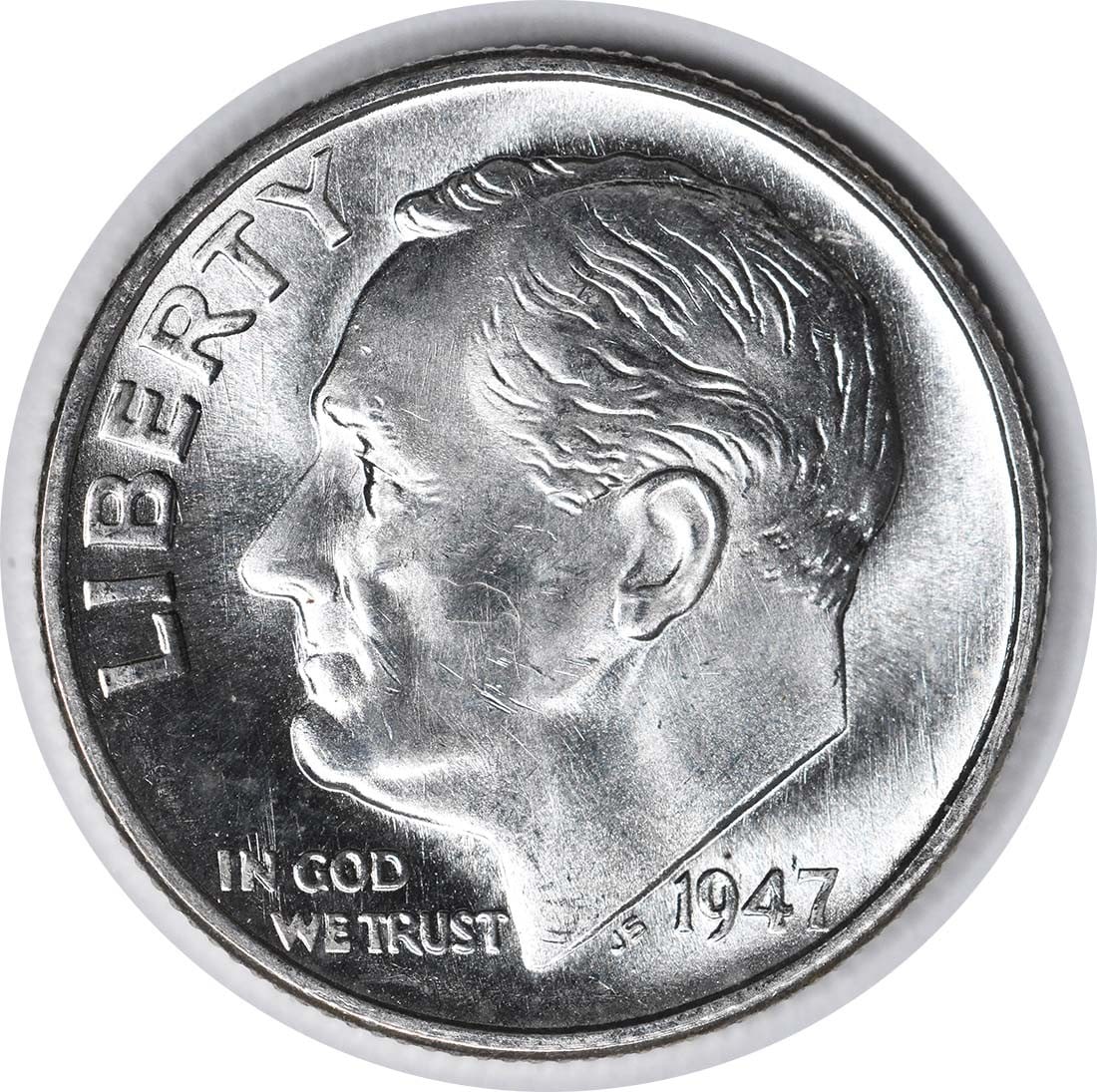 1947-S/ D Roosevelt Silver Dime OMM 2 FS-502 Choice BU+ Uncertified (1 of 2)