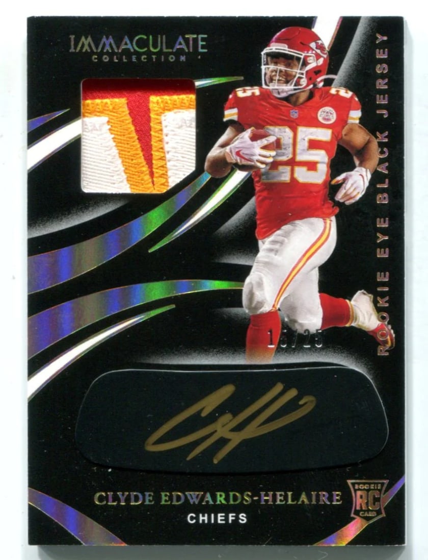 Clyde Edwards Helaire 2020 Panini Immaculate Auto Card 15 25 (1 of 2)