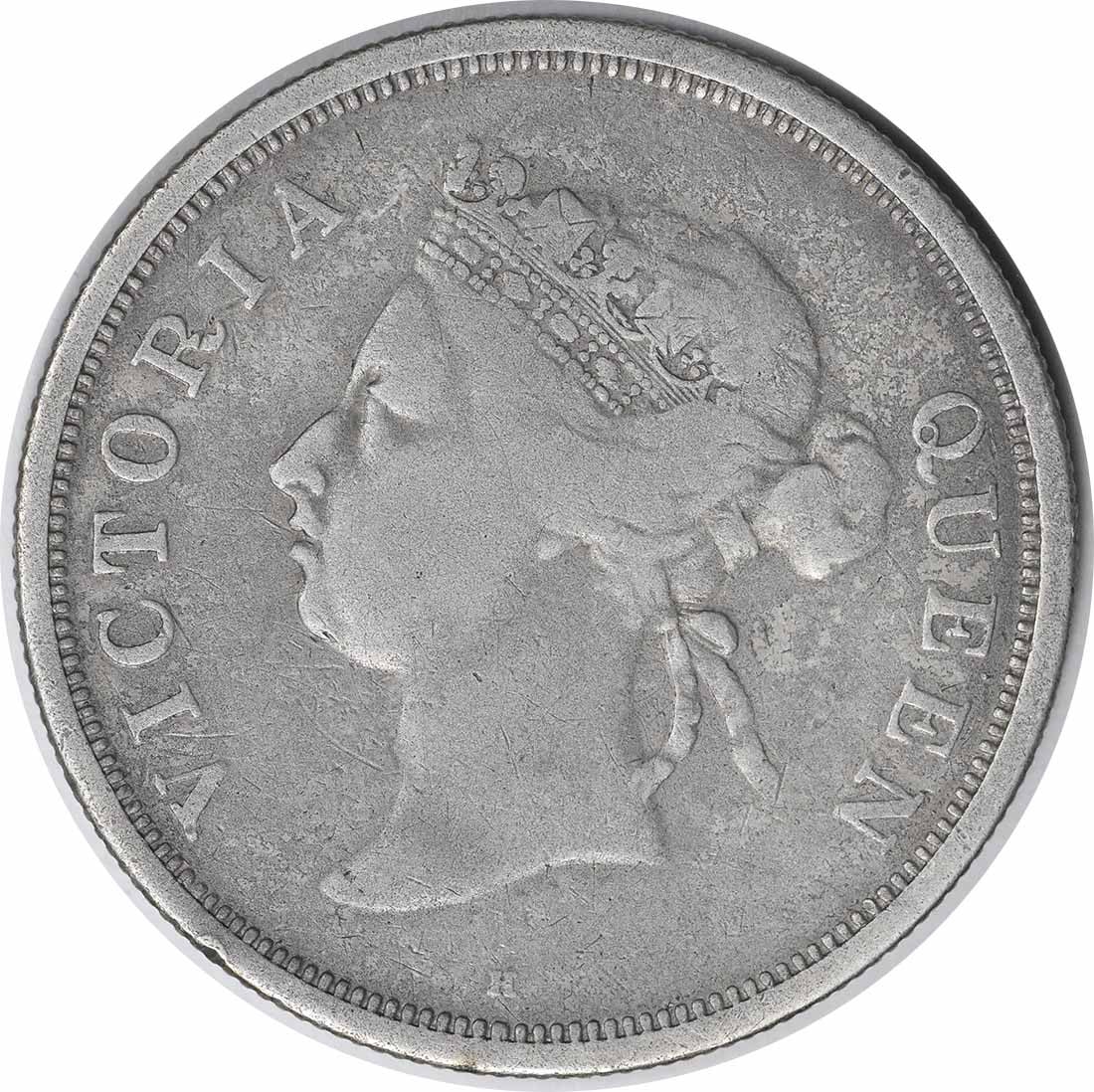 Straits Settlements 50 Cents KM13 F Uncertified: Straits Settlements 50 Cents KM13 F Uncertified The Straits Settlements 50 Cents KM13 F Uncertified coin features a silver composition and was circulated in 1890. Notably, it bears the signature of it