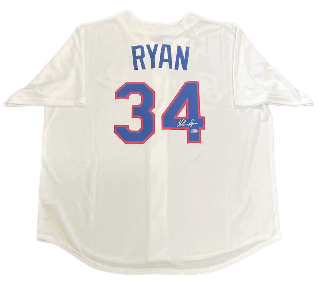 Nolan Ryan Autographed Texas Rangers Authentic Jersey (AIV) (1 of 3)