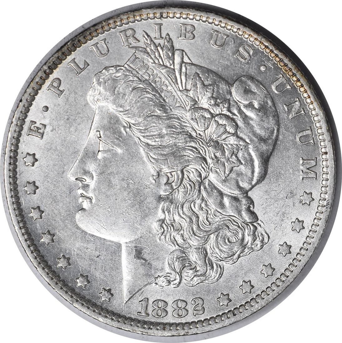 1882-O/ S VAM 4 Morgan Silver Dollar O/ S Recessed AU Slider Uncertified: 1882-O/ S VAM 4 Morgan Silver Dollar O/ S Recessed AU Slider Uncertified Uncertified Circulated/Uncirculated 1882-O/ S VAM 4 Morgan Silver Dollar O/ S Recessed AU Slider features a unique combination