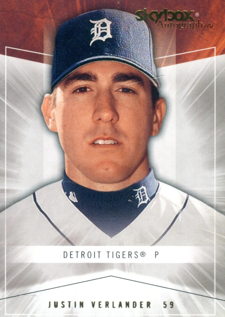 Justin Verlander 2005 Fleer Rookie Card 126/ 150: Justin Verlander 2005 Fleer Rookie Card 126/ 150 Justin Verlander's 2005 Fleer Rookie Card (126/150) showcases his early baseball career, featuring the rookie pitcher in action. This card is part of