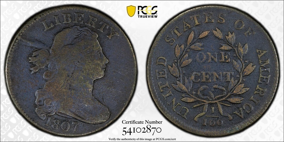 DRAPED BUST COMET PCGS LARGE FINE DETAILS (1 of 3)