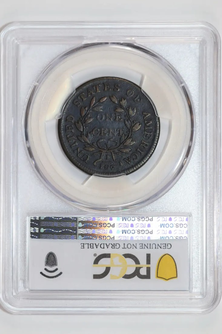 DRAPED BUST COMET PCGS LARGE FINE DETAILS - 3