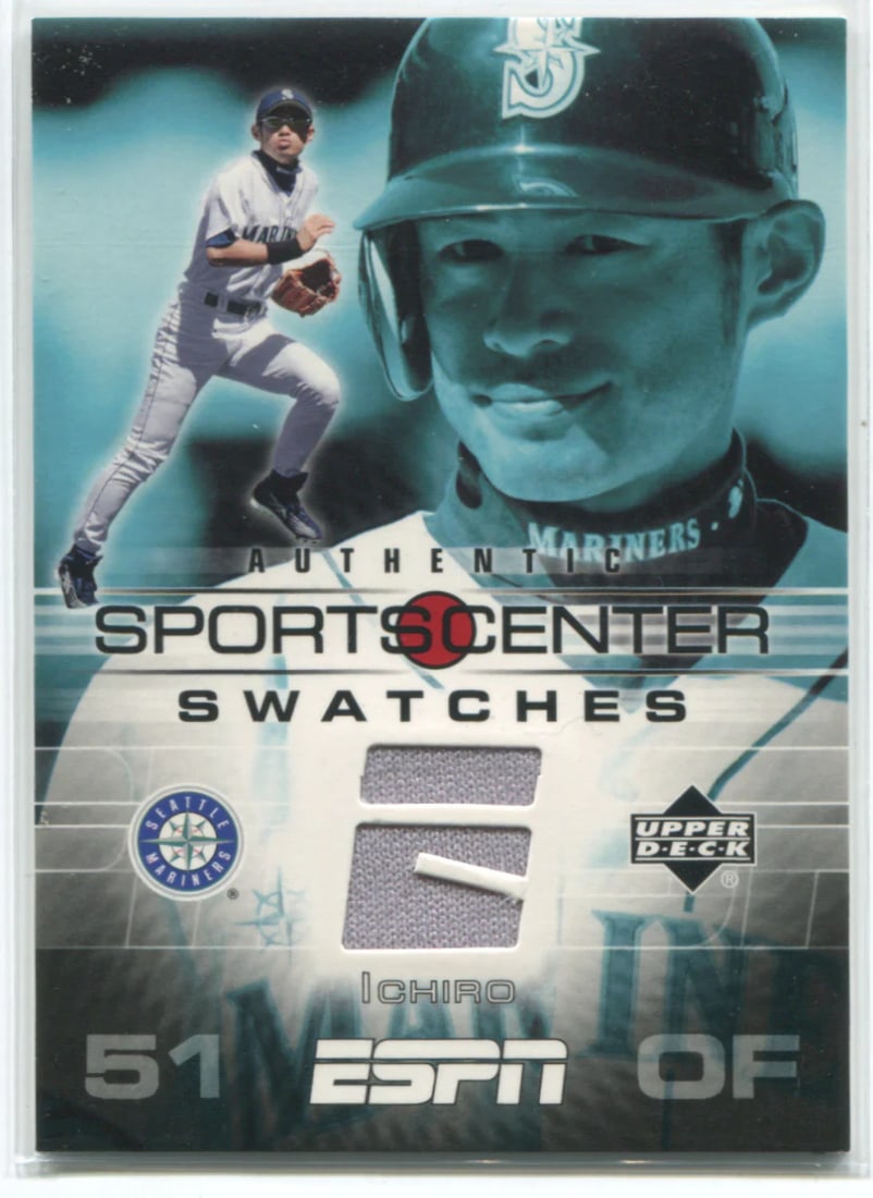 Upper Deck Sportscenter Authentic Swatches #GU-IS Ichiro Suzuki Card (1 of 2)