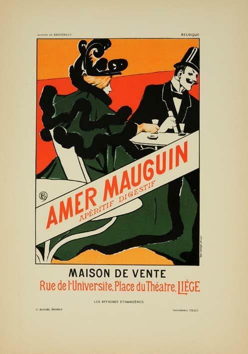 Original Vintage Poster Amer Mauguin By Berchmans For Affiches Etrangeres 1897: Original Vintage Poster Amer Mauguin By Berchmans For Affiches Etrangeres 1897 Item Specifics: Artist: BERCHMANS Style: Art Nouveau Date Of Creation: 1897 Year Of Production: 1897 Width (Inches): 9 Su