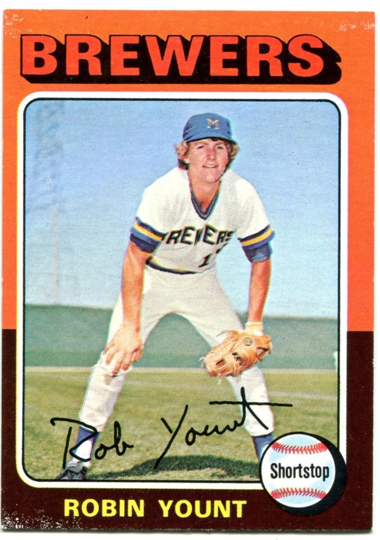 Robin Yount Unsigned 1975 Mini Topps Card (1 of 2)