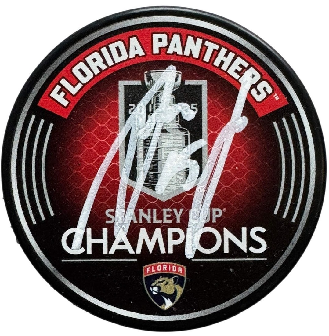 Stanley Cup Champions Official Puck Signed By Lundell Anton JSA Witness (1 of 2)