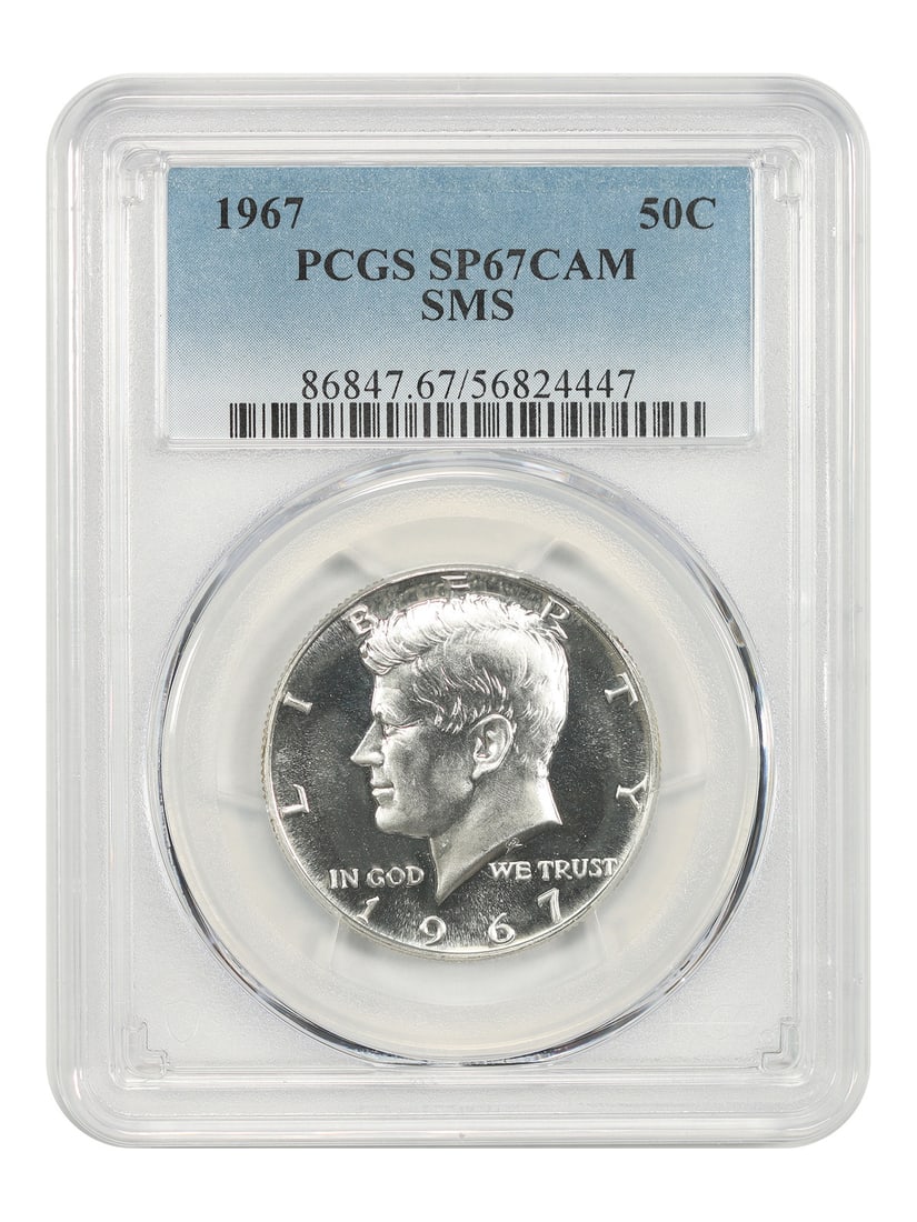 PCGS SP67CAM Kennedy Half Dollar Special Mint Set: PCGS SP67CAM Kennedy Half Dollar Special Mint Set The PCGS SP67CAM Kennedy Half Dollar Special Mint Set is a highly graded, uncirculated coin featuring the iconic Kennedy design. Certified by the
