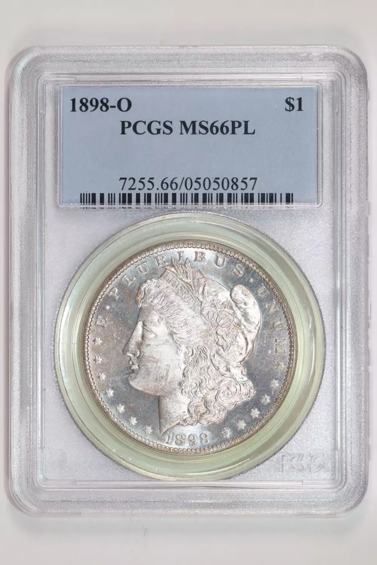 MORGAN DOLLAR 1898 PCGS MS66 PQ VERY FLASHY (1 of 2)