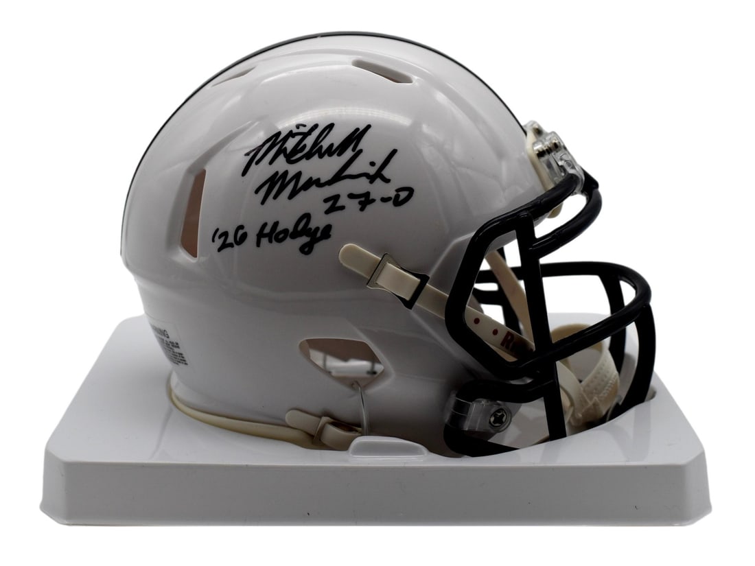 Mitchell Mesenbrink Penn State Wrestler Signed/ Inscribed Mini Helmet JSA 208371: Mitchell Mesenbrink Penn State Wrestler Signed/ Inscribed Mini Helmet JSA 208371 Item Specifics: Autograph Authentication: James Spence Authentication (JSA) Original/Reprint: Original Product: Ball Sp