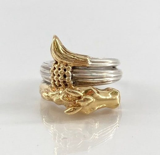 Vintage Hermes Horse Gallop 18k Yellow Gold Silver 925 Band Ring EU49 US5: Vintage Hermes Horse Gallop 18k Yellow Gold Silver 925 Band Ring EU49 US5 Item Specifics: Shape: Horse Occasion: Anniversary Birthday Christmas Engagement Graduation Mother"s Day Valentine"s Day Weddi