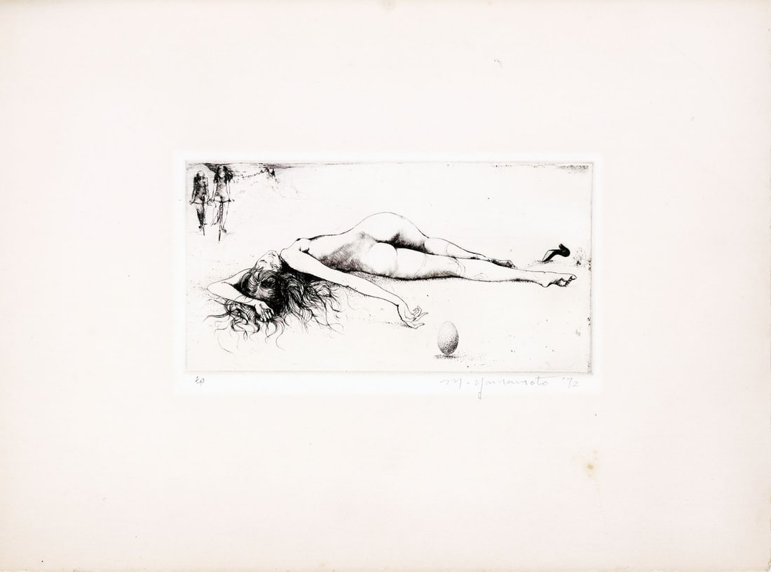 Rokuzo Yamamoto copperplate print woman people 1972 signature Japanese paper: Rokuzo Yamamoto copperplate print woman people 1972 signature Japanese paper Item Specifics: Primary Material: Paper Color: Multi-Color Original/Reproduction: Antique Original Region Of Origin: Japan 