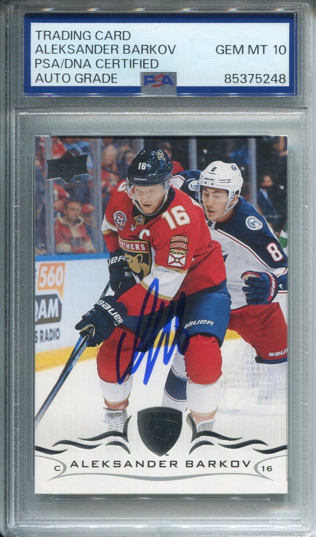 Aleksander Barkov Autographed Upper Deck Card PSA Auto Grade 10 (1 of 2)