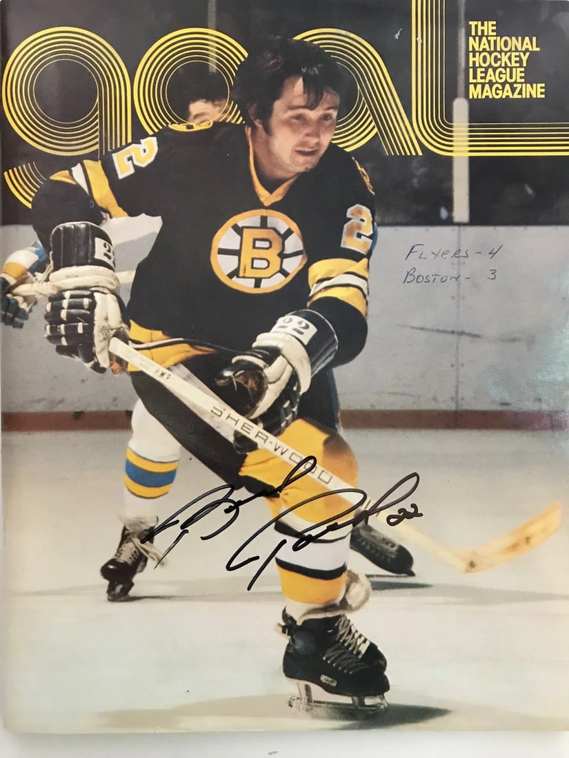 Signed by Brad Park in Goal Magazine 1976 (1 of 3)