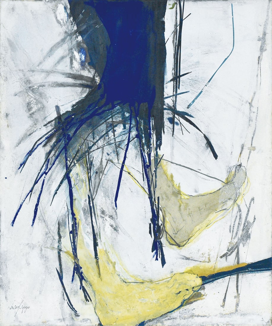 Mixed media painting washi paper signed original naoaki yamamoto the other ii (1 of 11)