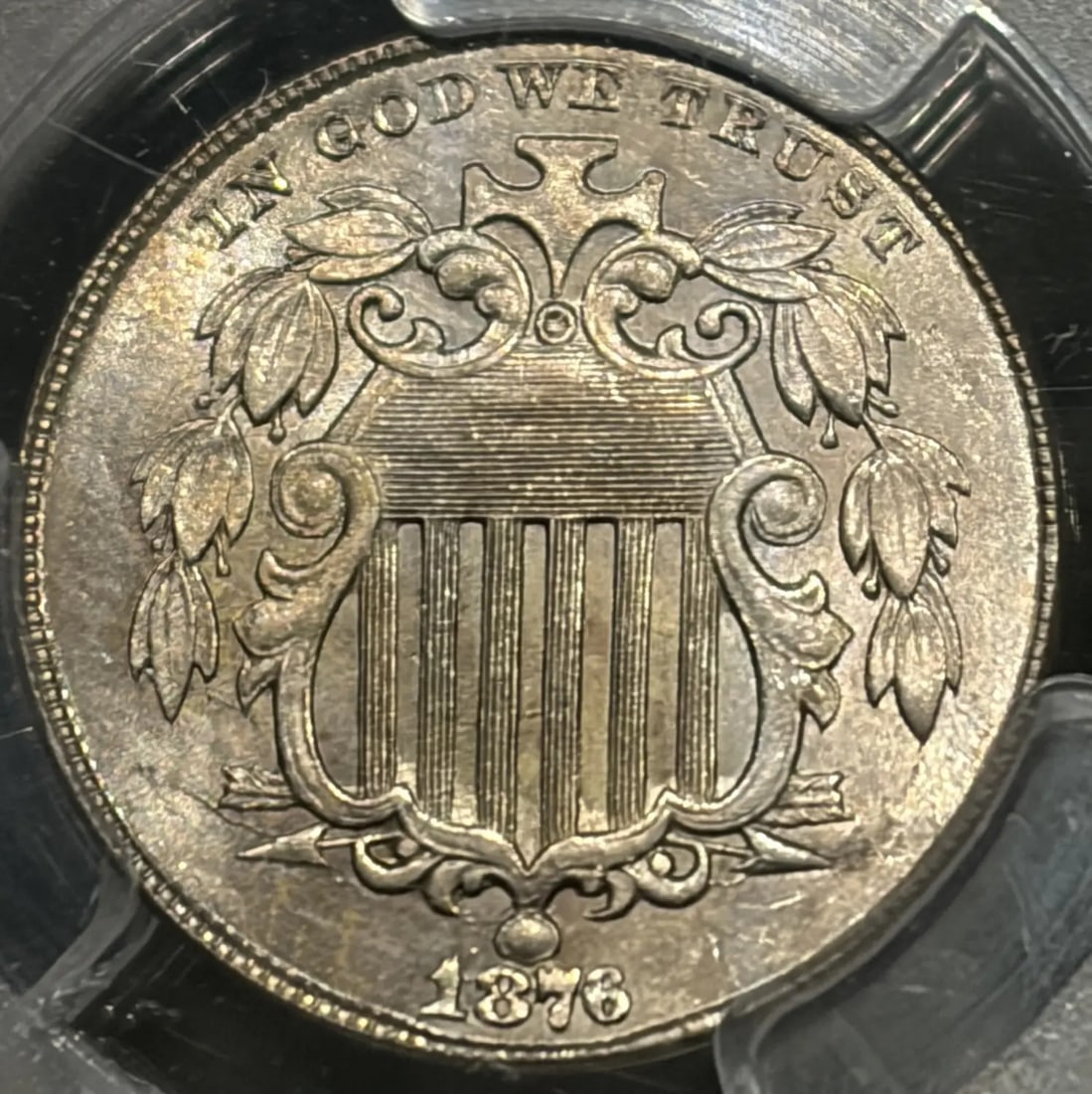Shield Nickel 1876 MS63 - 2