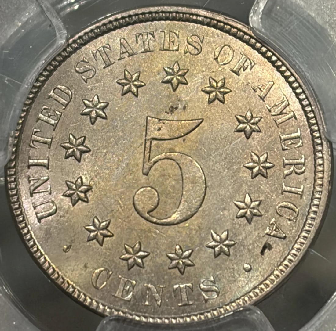Shield Nickel 1876 MS63 - 3