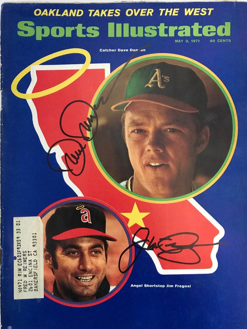 Dave Duncan & Jim Fregosi Autographed Sports Illustrated - May 3 1971 (1 of 2)