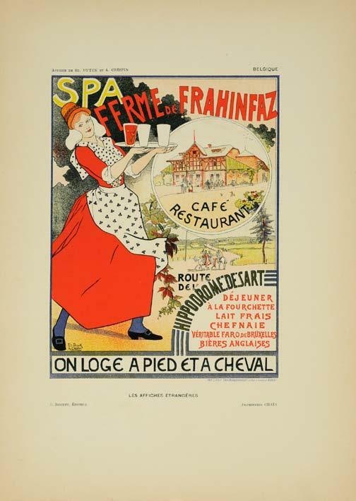 Original Vintage Poster Ferme De Frahinfaz Crespin For Affiches Etrangeres 1897 (1 of 1)