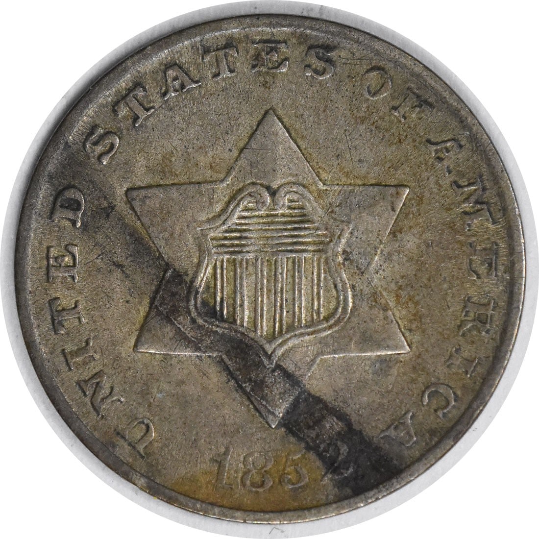1852 Three Cent Silver DDR FS-801 VF Uncertified (1 of 2)