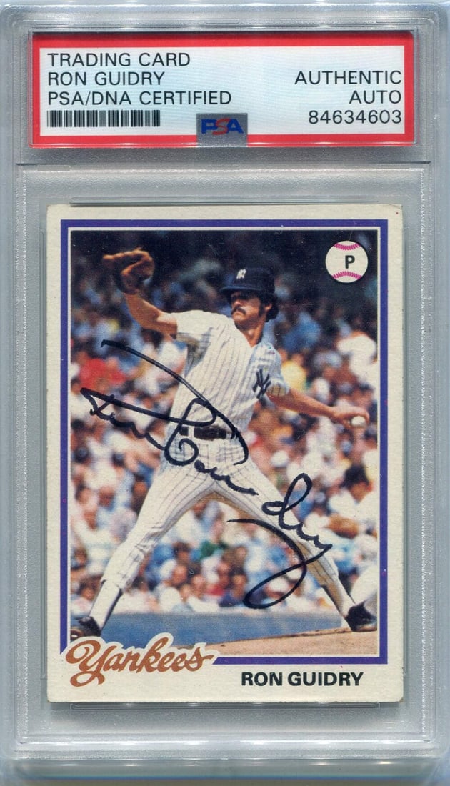 Ron Guidry 1978 Topps Authenticated Card Autographed (1 of 2)