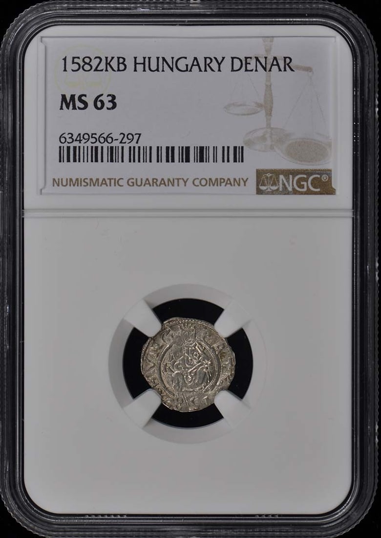 1582KB Hungary Denar Rudolf Madonna and Child NGC MS 63 (1 of 2)
