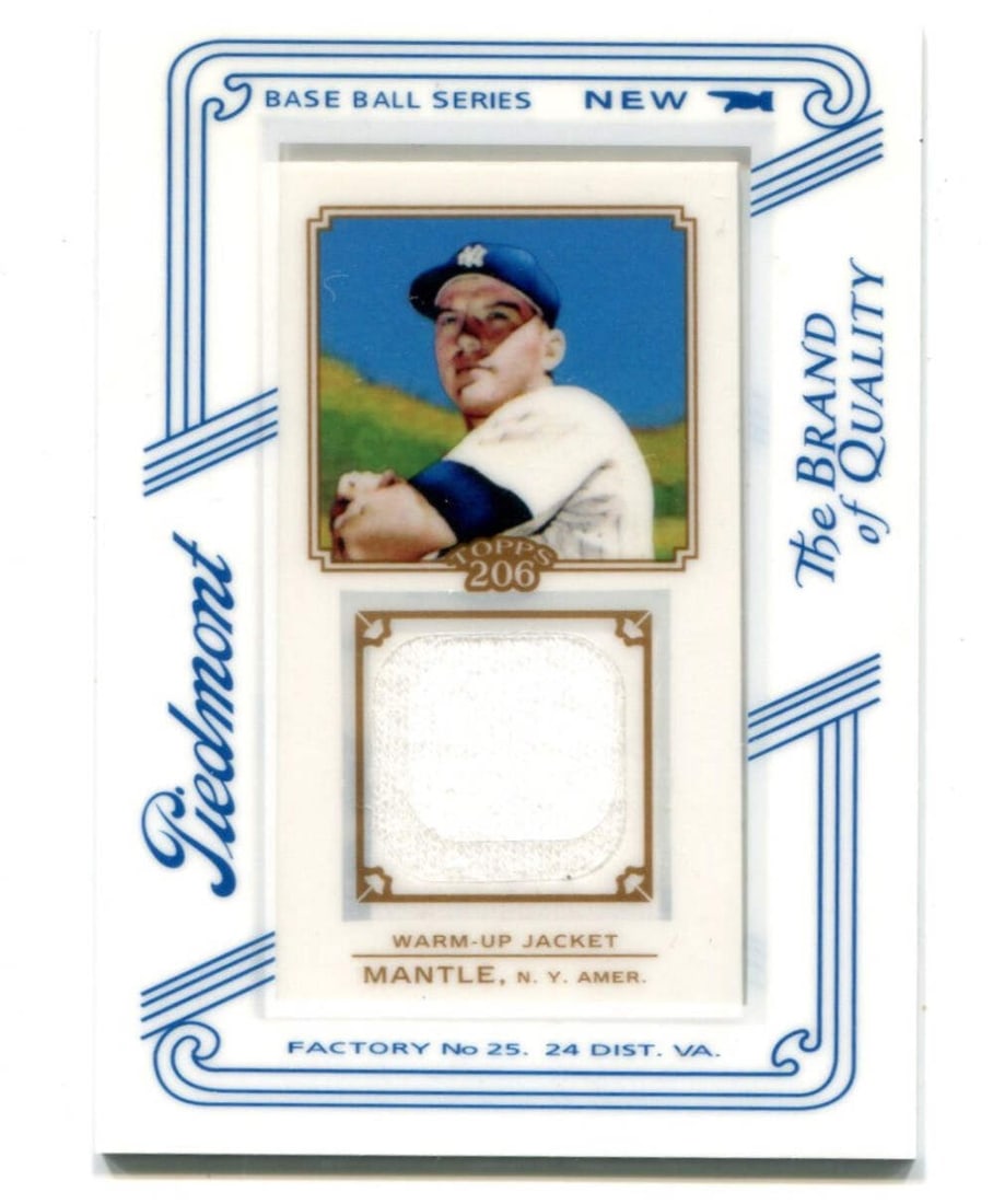 Mickey Mantle 2010 Topps T-206 Piedmont Relic Card #TR-MM (1 of 2)