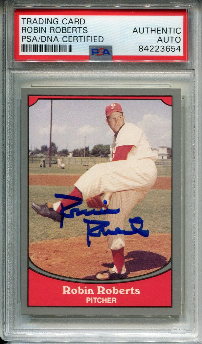 Robin Roberts Autographed 1990 Pacific Card (PSA) (1 of 1)