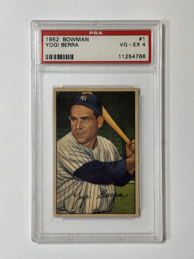 BOWMAN 1952 YOGI BERRA #1 PSA 4 (1 of 2)